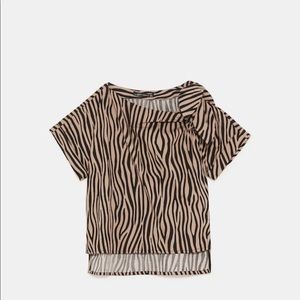 Printed Top with Bow